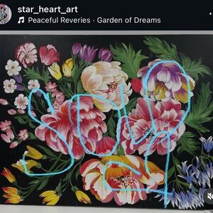 Floral Canvas Art with Vibrant Colors